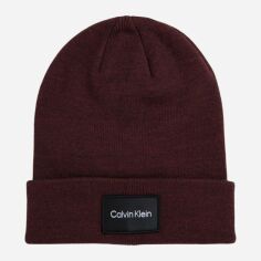 Акція на Шапка Calvin Klein 922118830 One Size Бордова від Rozetka