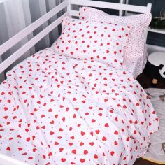Акція на Комплект постільної білизни MirSon сімейний 2 x 160x220 см Line Kids 01 Little Hearts Поплін від Rozetka