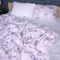 Акція на Комплект постільної білизни MirSon King Size 220х240 см 22-1377 Flowers on Snow Сатин від Rozetka