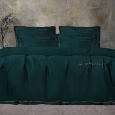 Акція на Комплект постільної білизни MirSon King Size 220х240 см №07 Emerald Imperial Tencel від Rozetka