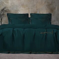 Акція на Комплект постільної білизни MirSon Полуторний 143х210 см №07 Emerald Imperial Tencel від Rozetka