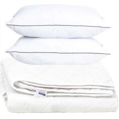Акція на Набір MirSon №9597 Bianco Ковдра літня Полуторна 140х205 EcoSilk + Подушка 50х70 від Rozetka