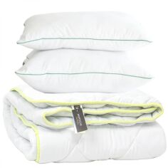 Акція на Набір MirSon №9604 Eco Line Ковдра зимова Полуторна 140х205 Eco-Soft + Подушка 50х70 від Rozetka