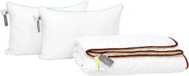 Акція на Набір MirSon №9602 Eco Line Ковдра всесезонна Євро 200х220 Cotton + Дві подушки 50х70 від Rozetka