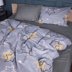 Акція на Підковдра MirSon Сатин 22-1373 Gray Starry Sky 220х240 см від Rozetka
