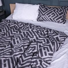 Акція на Підковдра MirSon Сатин 22-1395 Geometric Design 220х240 см від Rozetka