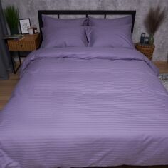 Акція на Постільний набір Moon&Star підковдра 220х240 + 2 наволочки 40х60 Satin Stripe Soft Lilac (MS-890000852) від Rozetka