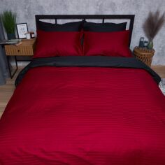 Акція на Постільний набір Moon&Star підковдра 220х240 + 2 наволочки 50х70 Satin Stripe Dark Romance (MS-890000808) від Rozetka