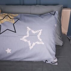 Акція на Наволочка MirSon 22-1373 Gray Starry Sky сатин 70x70 см від Rozetka
