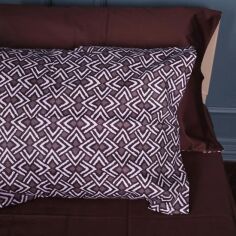 Акція на Наволочка MirSon 22-1385 Brown Geometry сатин 40x60 см від Rozetka