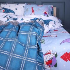Акція на Простирадло MirSon полуторне 150x220 см 17-0679 Winter Wishes Бязь від Rozetka