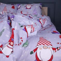 Акція на Простирадло MirSon двоспальне 180x220 см 17-0683 Holly Jolly Бязь від Rozetka