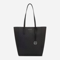 Акція на Сумка шопер жіноча зі штучної шкіри Michael Kors 559920585 Чорна від Rozetka