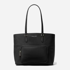 Акція на Сумка шопер жіноча тканинна Michael Kors 884400784 Чорна від Rozetka