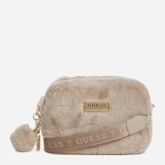 Акція на Сумка крос-боді через плече жіноча маленька Guess 773101047 Бежева від Rozetka
