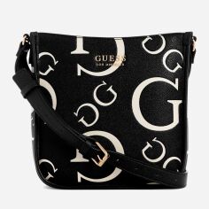 Акція на Сумка крос-боді через плече жіноча маленька Guess 130011182 Чорна від Rozetka