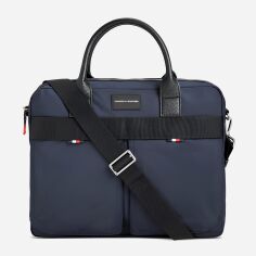 Акція на Сумка портфель тканинна Tommy Hilfiger 370432871 Синя від Rozetka