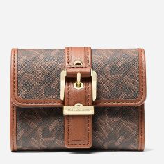 Акція на Гаманець жіночий зі штучної шкіри для карток Michael Kors 145024991 Коричневий від Rozetka