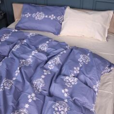 Акція на Комплект постільної білизни MirSon King Size 220х240 см 22-1394 Vintage Filigree Сатин від Rozetka