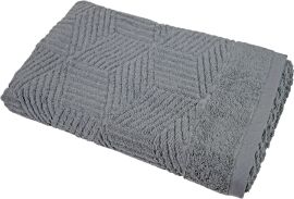 Акція на Рушник махровий GM Textile банний Уельс Бавовняний 70x140 см Темно-сірий від Rozetka