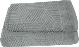 Акція на Набір 2 махрових рушників GM Textile Бавовняні Уельс 50x90 + 70x140 см Темно-м'ятні від Rozetka