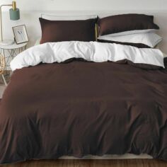 Акція на Комплект постільної білизни Mirson Сімейний 2 x 160x220 см Soft Elegance Oliana 18-0000 + 19-1230 Мікросатин від Rozetka