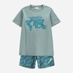 Акція на Дитяча літня піжама для хлопчика Coccodrillo Pajamas WC5448217PJS-011 116 см Зелена від Rozetka