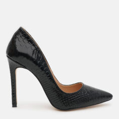 Акція на Жіночі човники зі шкіри Ashoes 2152 38 24.5 см Чорний\Рептилія від Rozetka
