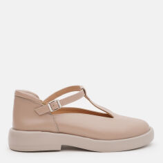 Акція на Жіночі туфлі Мері Джейн зі шкіри Ashoes 3023 37 24 см Крем-брюле від Rozetka