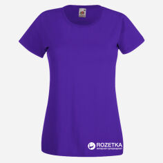 Акція на Футболка бавовняна жіноча Fruit of the loom Valueweight Ladies 0613720РЕ 2XL Фіолетова від Rozetka