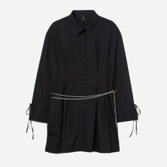 Акція на Плаття-сорочка коротке осіннє жіноче H&M XAZ341867EIKK L Чорне від Rozetka