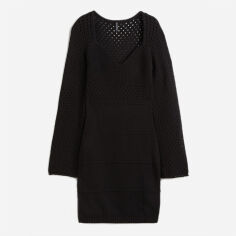 Акція на Сукня в'язана коротка осіння жіноча H&M 10621435wer S Чорна від Rozetka
