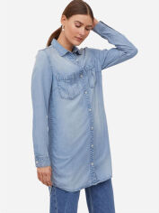Акція на Сукня-сорочка джинсова коротка осіння жіноча H&M 9297514wer L Блакитна від Rozetka