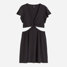 Акція на Сукня коротка літня жіноча H&M 10652025wer XS Чорна від Rozetka