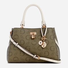 Акція на Сумка крос-боді через плече жіноча середня Guess 896708165 Зелена від Rozetka