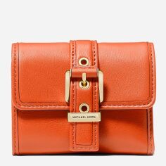 Акція на Гаманець жіночий для карток з натуральної шкіри Michael Kors 769300962 Помаранчевий від Rozetka