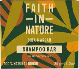 Акція на Натуральний твердий шампунь Faith in Nature з Ши та Арганою 85 г від Rozetka
