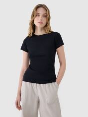 Акція на Футболка бавовняна жіноча 4F 4FWSS25TTSHF1995-20S XL Чорна від Rozetka