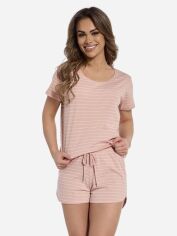 Акція на Піжама (футболка + шорти) жіноча бавовняна Cornette Womens sleepwear 343-302 Nelly А25 M Рожева від Rozetka