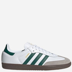 Акція на Чоловічі кеди низькі adidas Samba JH8797 40 (6.5UK) Білі/Зелені/Сірі від Rozetka