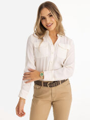 Акція на Сорочка жіноча U.S. Polo Assn Chest Pocket 255129-9G0251 XL Бежева від Rozetka