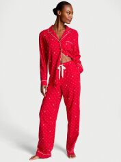 Акція на Піжама (сорочка + штани) жіноча бавовняна Victoria's Secret 26926760 L Червона від Rozetka