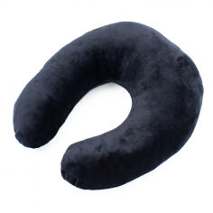 Акція на Подушка для путешествий Memory Velvet Line Black Mirson черная від Podushka