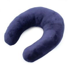 Акція на Подушка для путешествий полистирол Velvet Line Navy blue Mirson синяя від Podushka