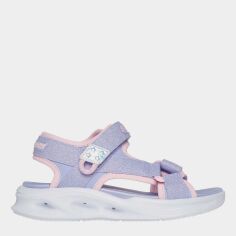 Акція на Дитячі спортивні сандалії для дівчинки Skechers Sola Glow Sandal 303024L LVLP 33.5 Бузкові від Rozetka