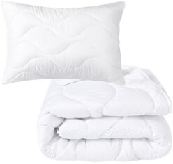 Акція на Набір Sleepingg Dream Ковдра всесезонна Полуторна 140х210 см Антиалергенне волокно + Подушка 50х70 см від Rozetka