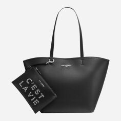 Акція на Сумка шоппер жіноча зі штучної шкіри Karl Lagerfeld 691272412 Чорна від Rozetka