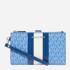 Акція на Гаманець жіночий зі штучної шкіри для карток Michael Kors 861368766 Блакитний від Rozetka