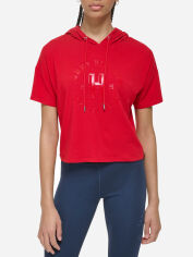 Акція на Футболка жіноча Tommy Hilfiger 824569092 XL Червона з принтом від Rozetka