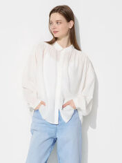 Акція на Блузка жіноча Uniqlo 795915166 M Біла від Rozetka